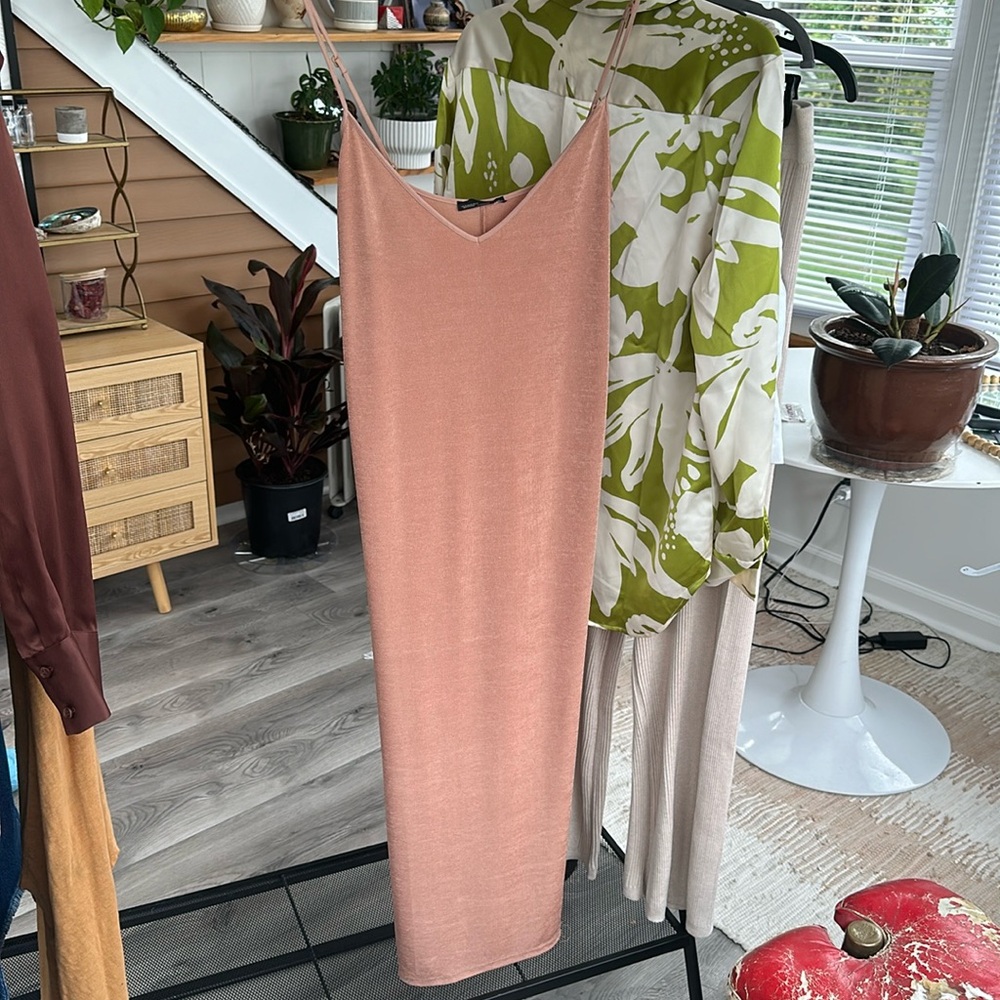 Zara slinky shimmer dress